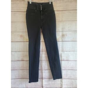 American Eagle Super Hi Rise Jegging Black Next Level Stretch Denim Jeans 00 EUC